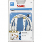 Hama Kabel Antenn SAT 120dB F-Plug-F-plug Vit 1.5m