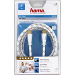 Hama Kabel Antenn SAT 120dB F-Plug-F-Plug Vit 3m