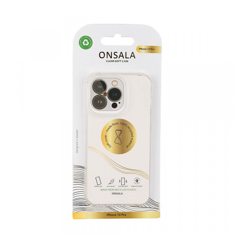 Onsala Mobilskal Återvunnen TPU Transparent - iPhone 14 Pro Onsala Mobilskal Återvunnen TPU Transparent - iPhone 14 Pro