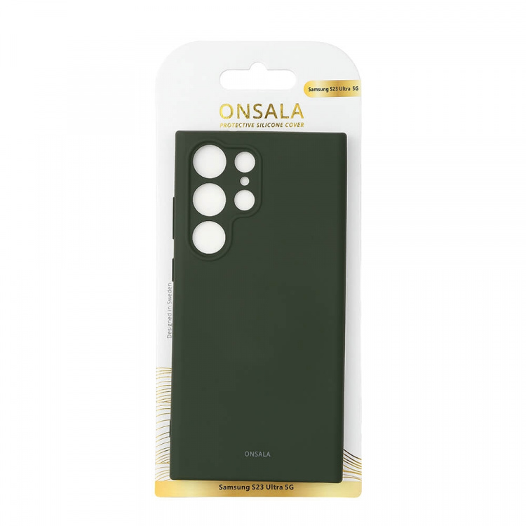 Onsala Mobilskal Silikon Olive Green - Samsung S23 Ultra 5G