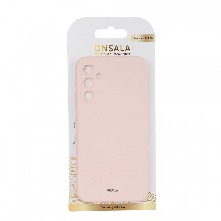 Onsala Mobilskal Silikon Chalk Pink - Samsung Galaxy A34 5G