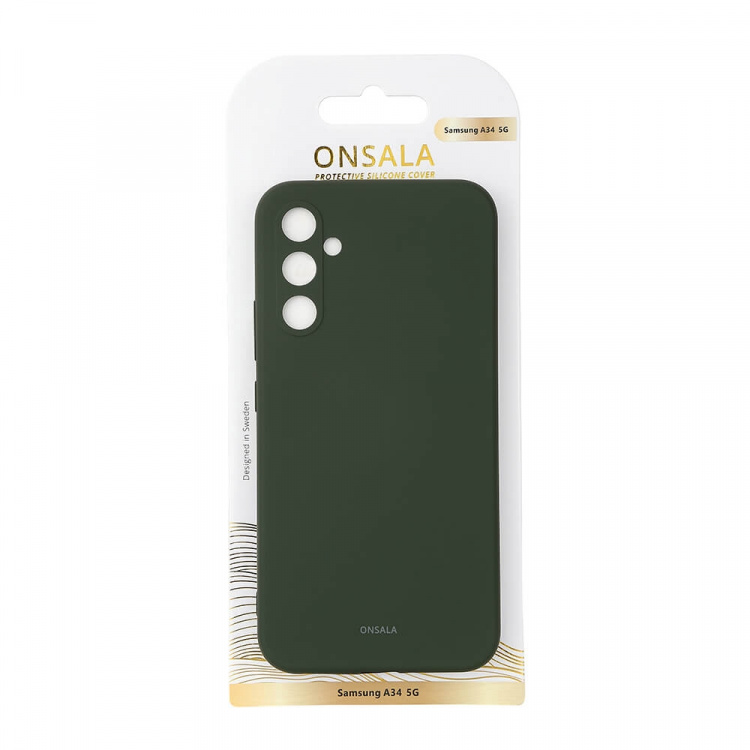 Onsala Mobilskal Silikon Olive Green - Samsung Galaxy A34 5G