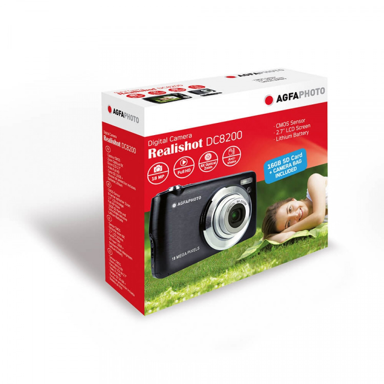 Agfa Digitalkamera DC8200 CMOS 8x 8MP Svart Agfa Digitalkamera DC8200 CMOS 8x 8MP Svart