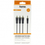 Hama Kabel 4pin 3.5mm-3xRCA Guld Svart 3m Hama Kabel 4pin 3.5mm-3xRCA Guld Svart 3m