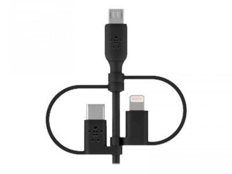 Belkin Boost 3 i 1 kabel, Lightning, Type C, Micro USB 