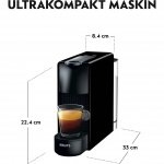 Krups Kapselmaskin Essenza Mini, 0,6 l. Svart