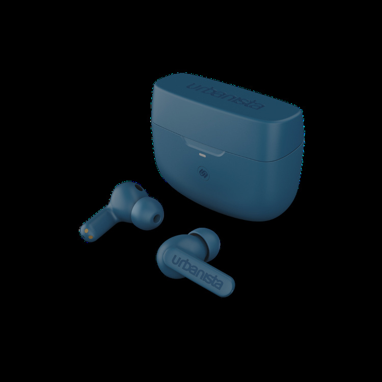 Urbanista Atlanta - In-Ear TWS-Hörlurar med Hybrid ANC, Steel Blue Urbanista Atlanta - In-Ear TWS-Hörlurar med Hybrid ANC, Steel Blue