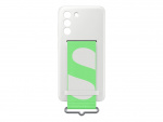 Samsung Silicone Cover - Mobilskydd med rem till Samsung Galaxy S21 FE, Vit