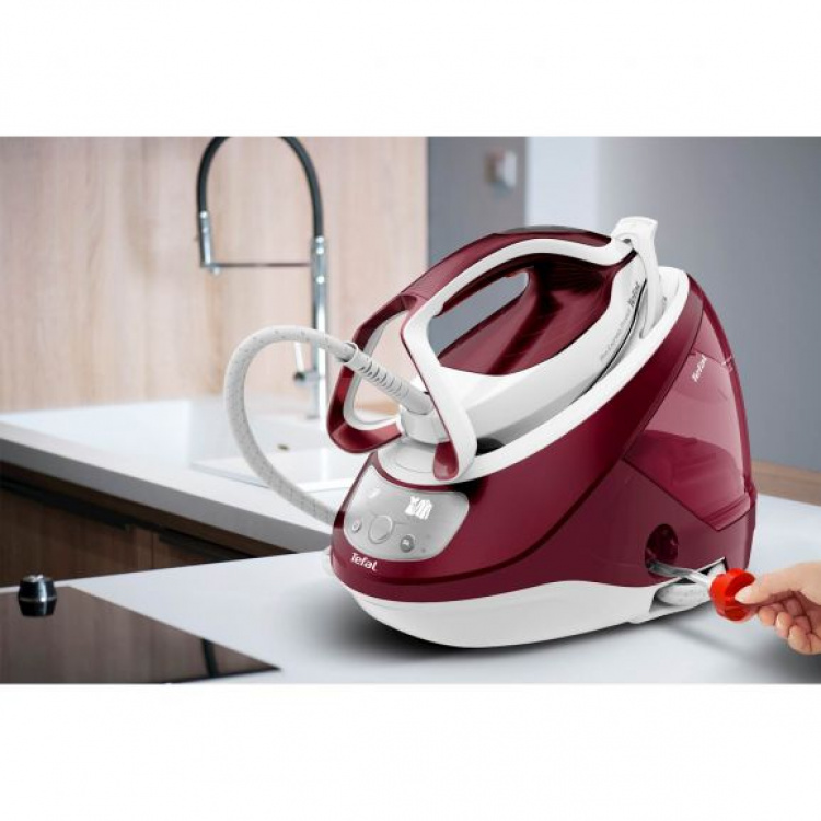 Tefal GV9220E0 Strykstation Pro Express Protect, Röd/Vit