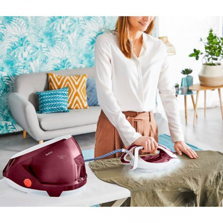 Tefal GV9220E0 Strykstation Pro Express Protect, Röd/Vit