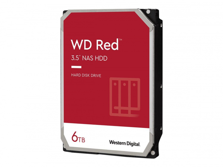 Western Digital SATA Hårddisk 6TB, Röd