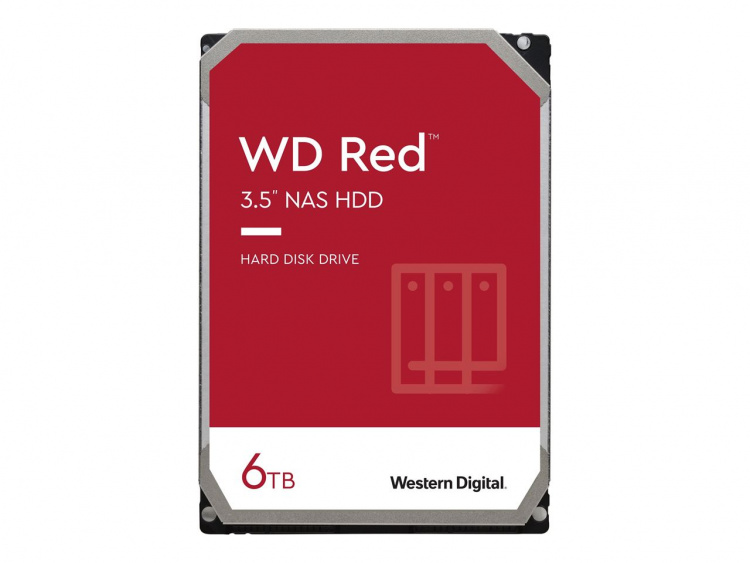 Western Digital SATA Hårddisk 6TB, Röd