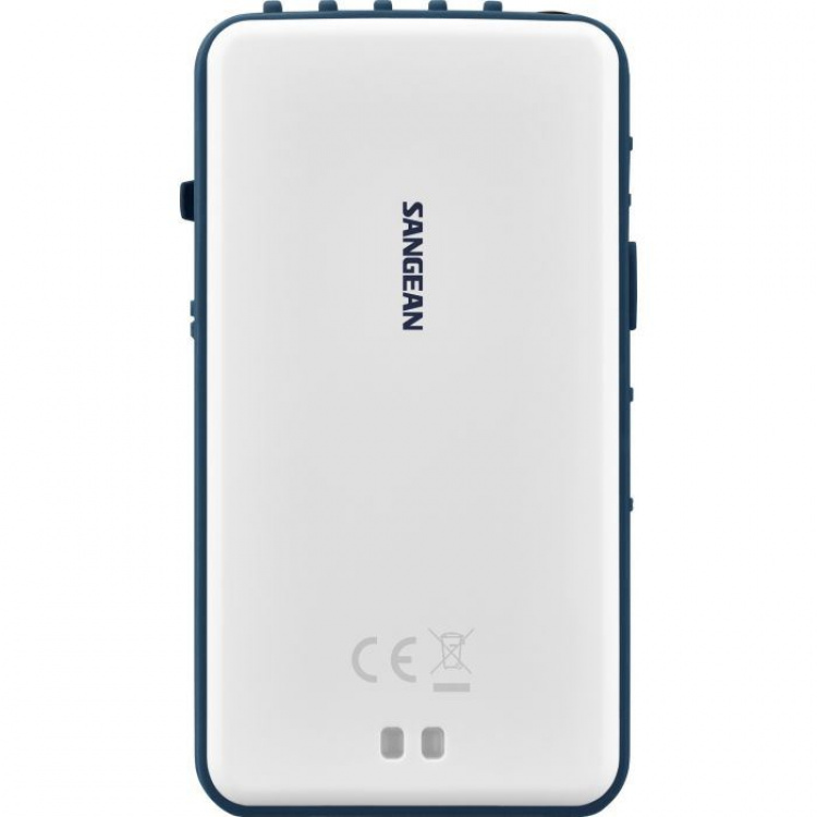 Sangean DT-140 Fickradio inkl. Hörlurar, Vit/Blå