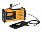 Sangean MMR88 Vevradio med ficklampa, solceller, USB, Gul/Svart 