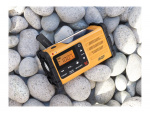 Sangean MMR88 Vevradio med ficklampa, solceller, USB, Gul/Svart 