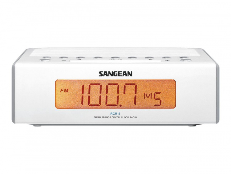 Sangean RCR5 - Klockradio, Silver Sangean RCR5 - Klockradio, Silver