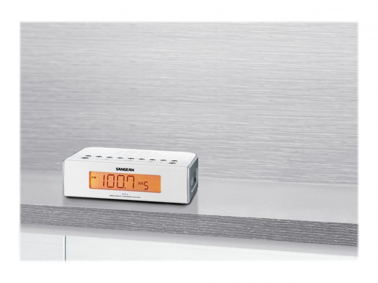 Sangean RCR5 - Klockradio, Silver Sangean RCR5 - Klockradio, Silver