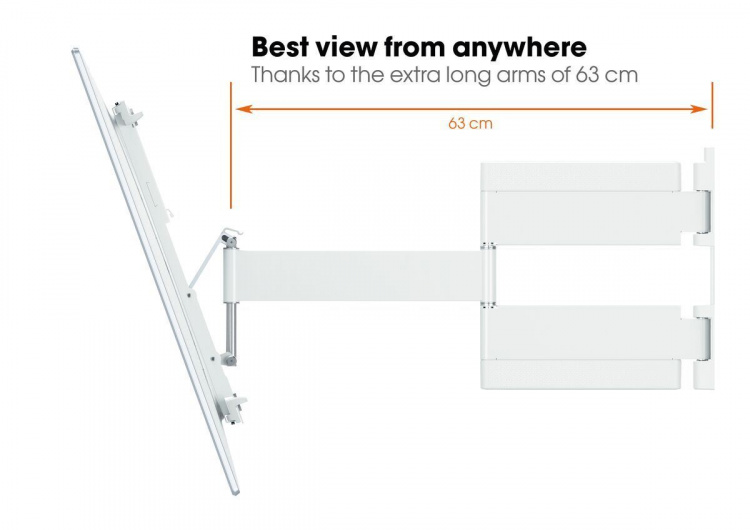 Vogels THIN 545 VäggfästeTurn 180°, 40-65