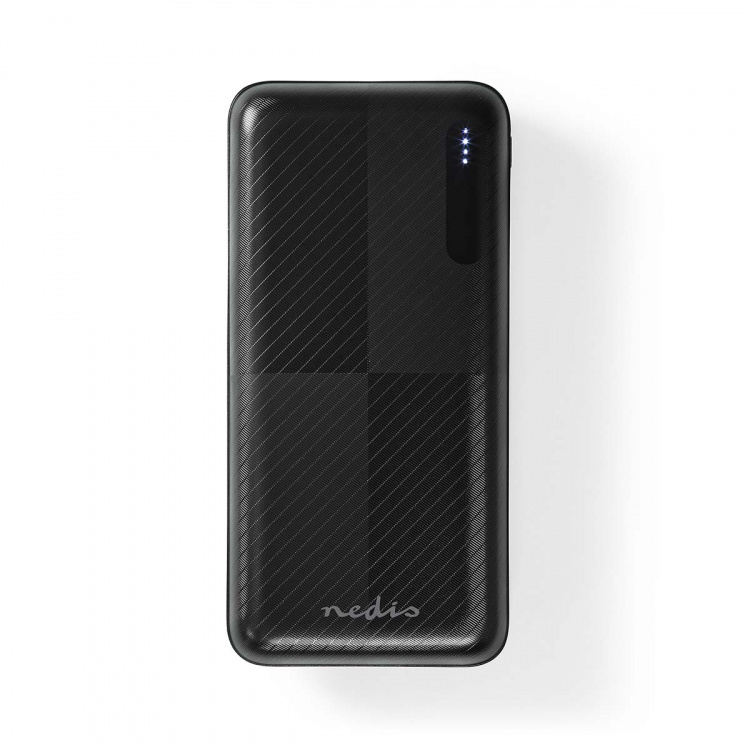 Nedis Powerbank | 20000 mAh | 1.5 / 2.0 / 3.0 A | Antal utgångar: 2 | Utgångsanslutning: 1x USB-A / 1x USB-C™ | Ingångsanslutning: 1x Micro USB / 1x USB-C™ | PD2.0 18W | Litium-polymer