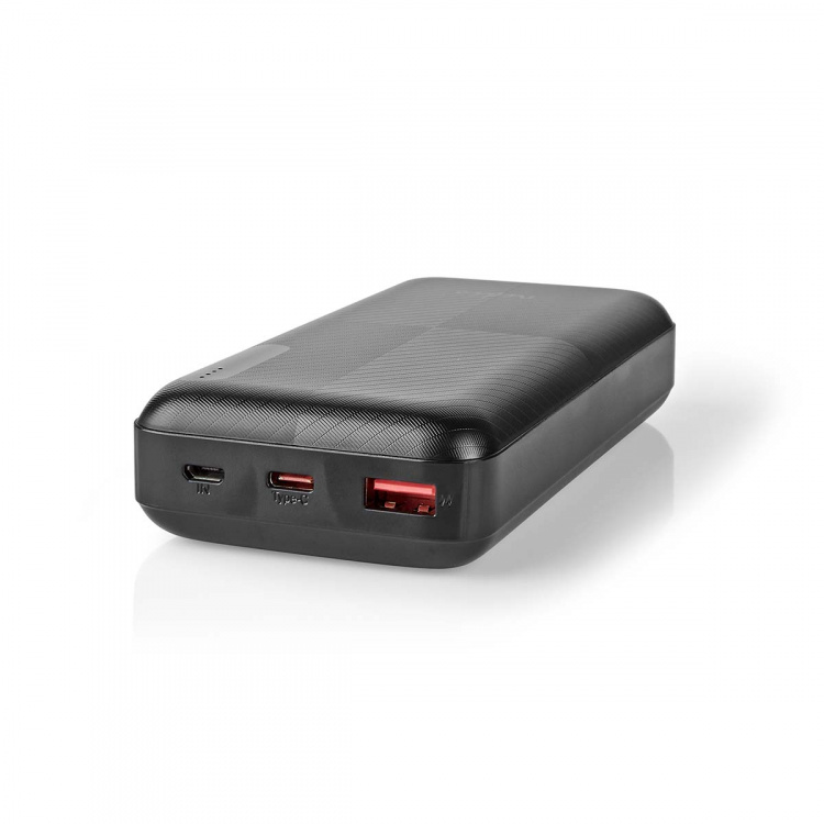 Nedis Powerbank | 20000 mAh | 1.5 / 2.0 / 3.0 A | Antal utgångar: 2 | Utgångsanslutning: 1x USB-A / 1x USB-C™ | Ingångsanslutning: 1x Micro USB / 1x USB-C™ | PD2.0 18W | Litium-polymer