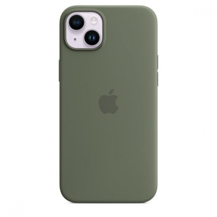 Apple Iphone 14 Plus Silicone Case With Magsafe - Olive Apple Iphone 14 Plus Silicone Case With Magsafe - Olive
