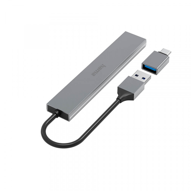 Hama Hubb USB-A 3.2 4x-Portar 5 Gbit/s USB-C-Adapter
