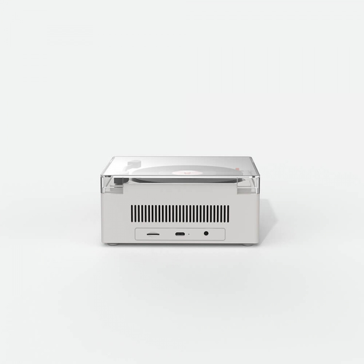 Mobility On Board Högtalare Väckarklocka Vinyl Retro Grå