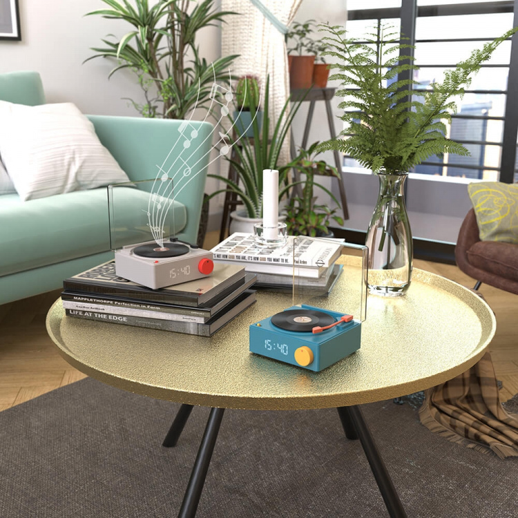 Mobility On Board Högtalare Väckarklocka Vinyl Retro Blå Mobility On Board Högtalare Väckarklocka Vinyl Retro Blå