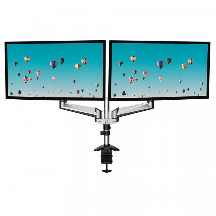 Desire2 Monitor Arm Duo Aluminium Gas