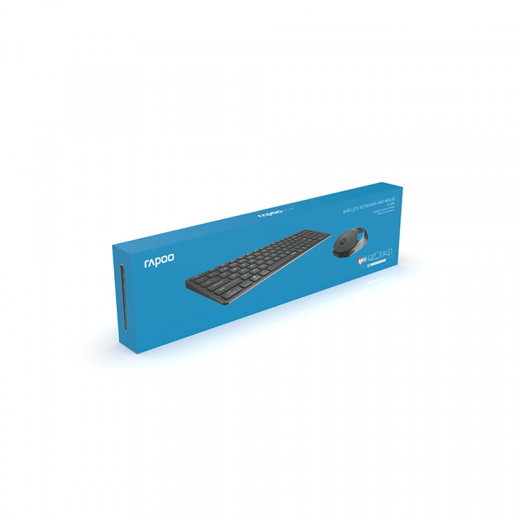 Rapoo Tangentbord/Mus-set 9750M Multi-Mode Trådlöst Mörkgrå Rapoo Tangentbord/Mus-set 9750M Multi-Mode Trådlöst Mörkgrå