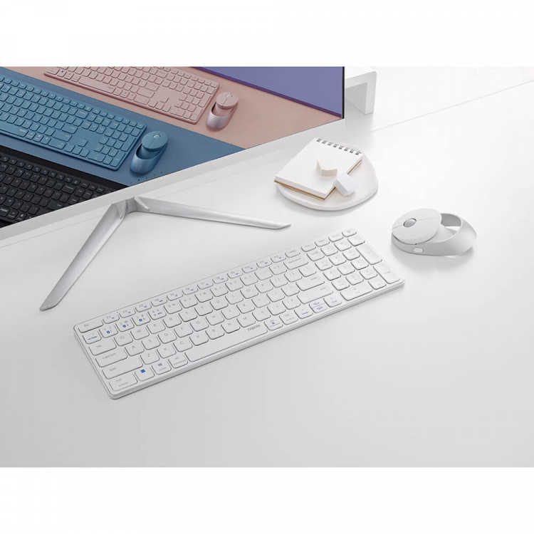 Rapoo Tangentbord/Mus-set 9750M Multi-Mode Trådlöst Vit Rapoo Tangentbord/Mus-set 9750M Multi-Mode Trådlöst Vit