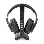 Nedis Trådlösa TV-hörlurar | Wi-Fi | Over-Ear | Maximal batteritid: 8 timmar | 25 m | Digitalt ljud | Batteri docka | Svart Nedis Trådlösa TV-hörlurar | Wi-Fi | Over-Ear | Maximal batteritid: 8 timmar | 25 m | Digitalt ljud | Batteri docka | Svart
