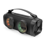 Nedis Bluetooth® Party Boombox | 5 timmar | 2.0 | 24 W | Uppspelning av media: AUX / USB | X4 | Synkroniseringsbar | Bärhandtag | Festljus | Svart