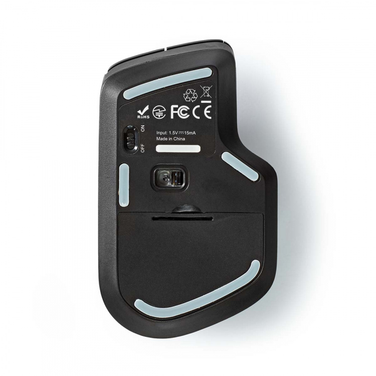 Nedis Mus | Trådlös | 800 / 1200 / 1600 dpi | Justerbar DPI | Antal knappar: 6 | Högerhänt