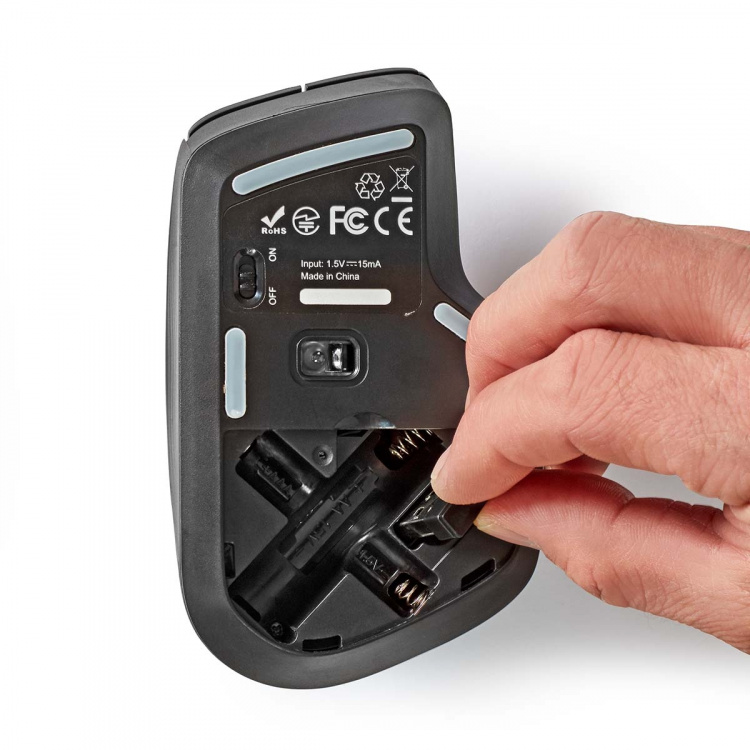 Nedis Mus | Trådlös | 800 / 1200 / 1600 dpi | Justerbar DPI | Antal knappar: 6 | Högerhänt