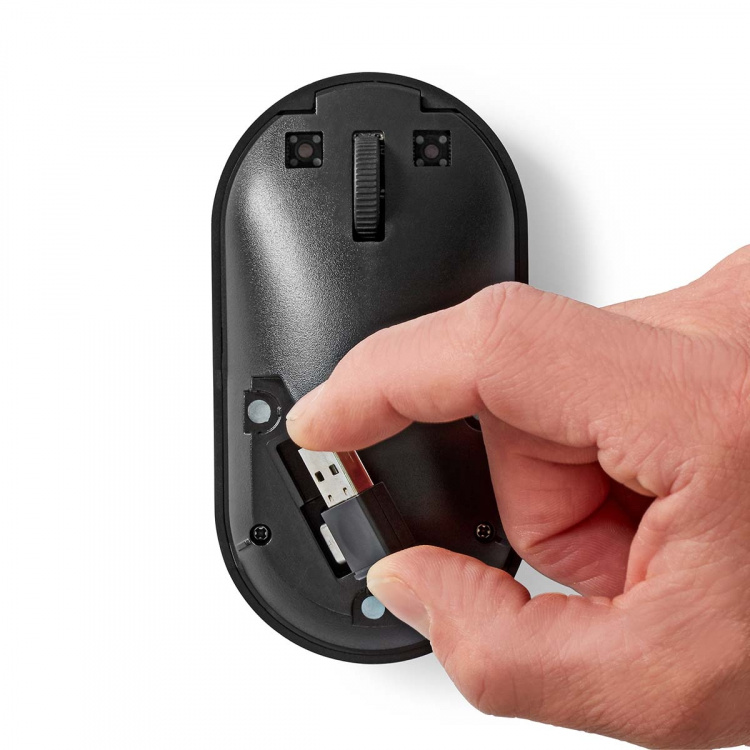 Nedis Mus | Trådlös | Tyst mus | 1200 dpi | Antal knappar: 3 | Höger- och vänsterhänt