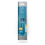 Nedis Stereoljudkabel | 3.5 mm Hane | 3.5 mm Hane | Guldplaterad | 5.00 m | Rund | Antracit | Låda