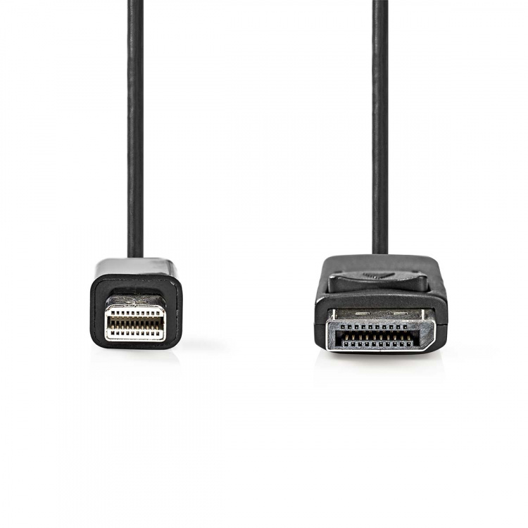 Nedis Mini Displayport-kabel | DisplayPort 1.2 | Mini DisplayPort Hane | DisplayPort Hane | 21.6 Gbps | Nickelplaterad | 2.00 m | Rund | PVC | Svart | Blister