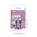 Nedis Lightning Kabel | USB 2.0 | Apple Lightning, 8-stifts | USB-A Hane | 480 Mbps | Nickelplaterad | 1.00 m | Rund | PVC | Svart | Låda Nedis Lightning Kabel | USB 2.0 | Apple Lightning, 8-stifts | USB-A Hane | 480 Mbps | Nickelplaterad | 1.00 m | Rund | PVC | Svart | Låda