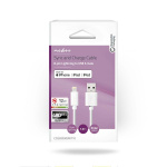 Nedis Lightning Kabel | USB 2.0 | Apple Lightning, 8-stifts | USB-A Hane | 480 Mbps | Nickelplaterad | 1.00 m | Rund | PVC | Vit | Låda Nedis Lightning Kabel | USB 2.0 | Apple Lightning, 8-stifts | USB-A Hane | 480 Mbps | Nickelplaterad | 1.00 m | Rund | PVC | Vit | Låda
