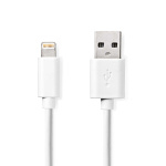Nedis Lightning Kabel | USB 2.0 | Apple Lightning, 8-stifts | USB-A Hane | 480 Mbps | Nickelplaterad | 3.00 m | Rund | PVC | Vit | Låda Nedis Lightning Kabel | USB 2.0 | Apple Lightning, 8-stifts | USB-A Hane | 480 Mbps | Nickelplaterad | 3.00 m | Rund | PVC | Vit | Låda
