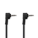 Nedis Audio Video-kabel | 3.5 mm Hane | 3.5 mm Hane | Nickelplaterad | 1.00 m | Rund | PVC | Svart