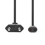 Nedis Strömkabel | Euro Man | IEC-320-C1 | Rak | Rak | Nickelplaterad | 2.00 m | Lindad | PVC | Svart | Kuvert Nedis Strömkabel | Euro Man | IEC-320-C1 | Rak | Rak | Nickelplaterad | 2.00 m | Lindad | PVC | Svart | Kuvert