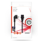 Nedis Strömkabel | Strömkontakt Hane | IEC-320-C19 | Vinklat | Rak | Nickelplaterad | 2.00 m | Rund | PVC | Svart | Plastpåse