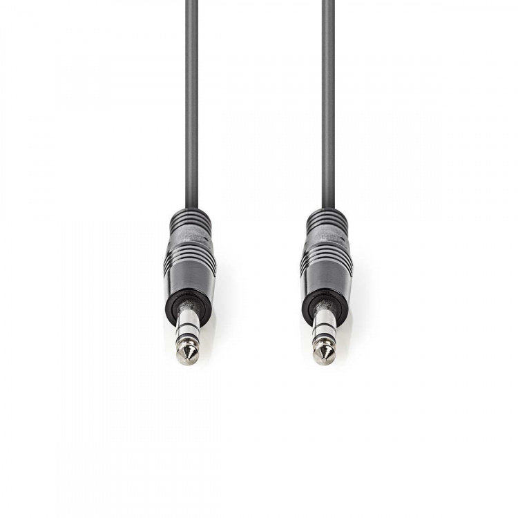 Nedis Stereoljudkabel | 6.35 mm Hane | 6.35 mm Hane | Nickelplaterad | 3.00 m | Rund | Mörkgrå | Kartonghylsa Nedis Stereoljudkabel | 6.35 mm Hane | 6.35 mm Hane | Nickelplaterad | 3.00 m | Rund | Mörkgrå | Kartonghylsa