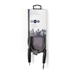 Nedis Stereoljudkabel | 6.35 mm Hane | 3.5 mm Hane | Nickelplaterad | 1.50 m | Rund | Mörkgrå | Kartonghylsa Nedis Stereoljudkabel | 6.35 mm Hane | 3.5 mm Hane | Nickelplaterad | 1.50 m | Rund | Mörkgrå | Kartonghylsa