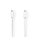 Nedis Mini Displayport-kabel | DisplayPort 1.4 | Mini DisplayPort Hane | Mini DisplayPort Hane | 48 Gbps | Nickelplaterad | 2.00 m | Rund | PVC | Vit | Blister