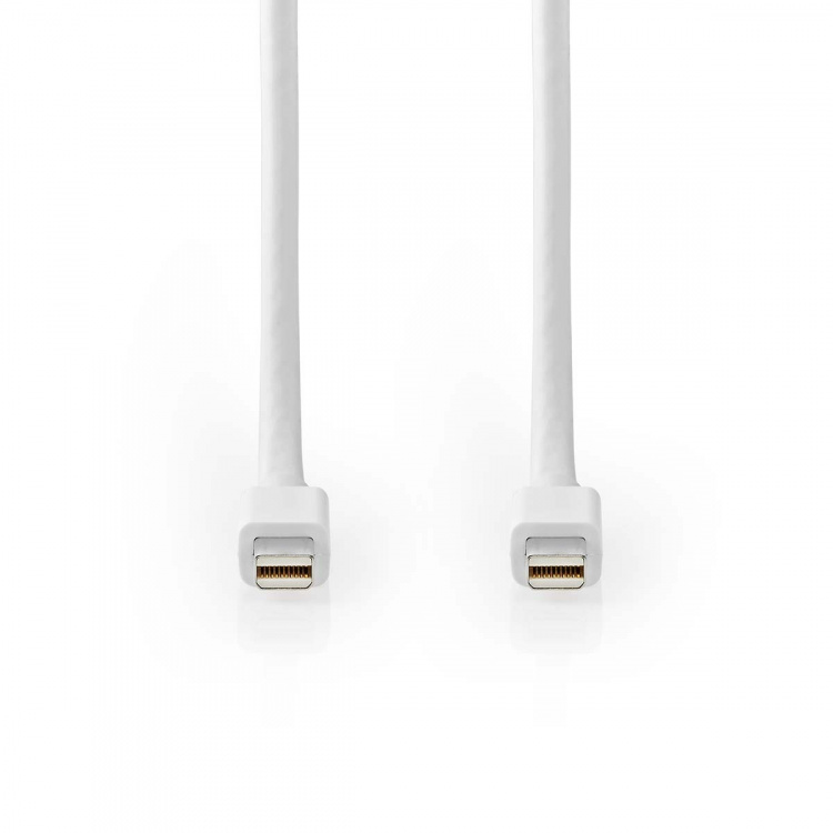 Nedis Mini Displayport-kabel | DisplayPort 1.4 | Mini DisplayPort Hane | Mini DisplayPort Hane | 48 Gbps | Nickelplaterad | 2.00 m | Rund | PVC | Vit | Blister