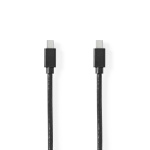 Nedis Mini Displayport-kabel | DisplayPort 1.4 | Mini DisplayPort Hane | Mini DisplayPort Hane | 48 Gbps | Nickelplaterad | 2.00 m | Rund | PVC | Svart | Kuvert
