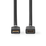 Nedis High Speed ​​HDMI ™ kabel med Ethernet | HDMI™ Kontakt | HDMI™ Utgång | 8K@60Hz | eARC | 48 Gbps | 1.00 m | Rund | PVC | Antracit | Låda